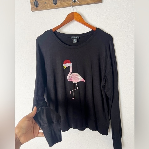 Cynthia Rowley Sequined Flamingo Sweatshirt - Picture 3 of 7